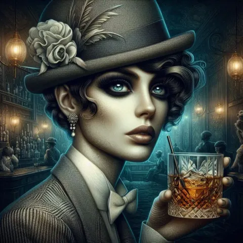 Sophisticated Woman in Peaky Blinders Style