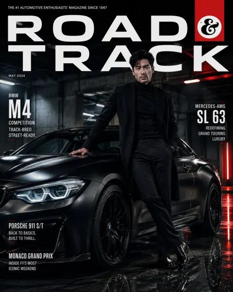 Luxury Car Magazine Cover Shoot