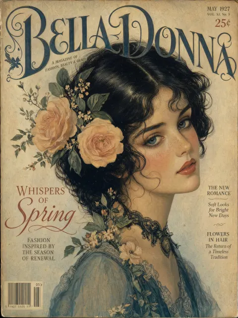 Vintage Gouache Fashion Cover