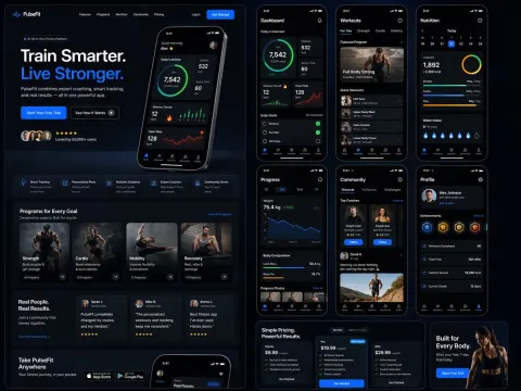 Premium Fitness App UI Design