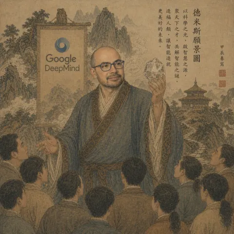 DeepMind Sage Propaganda Scroll