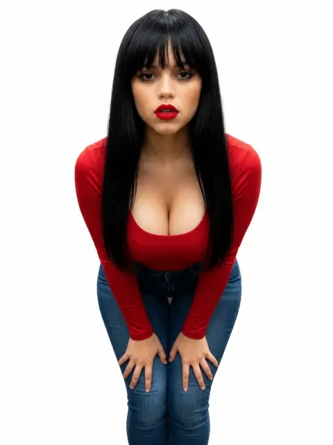 Red Lips Freckled Beauty Portrait