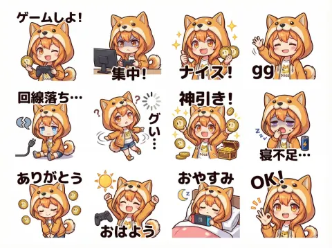 Cute Chibi Long-tailed Bird Stickers