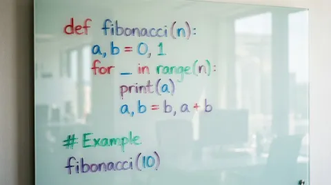 Fibonacci Code Art on Glass
