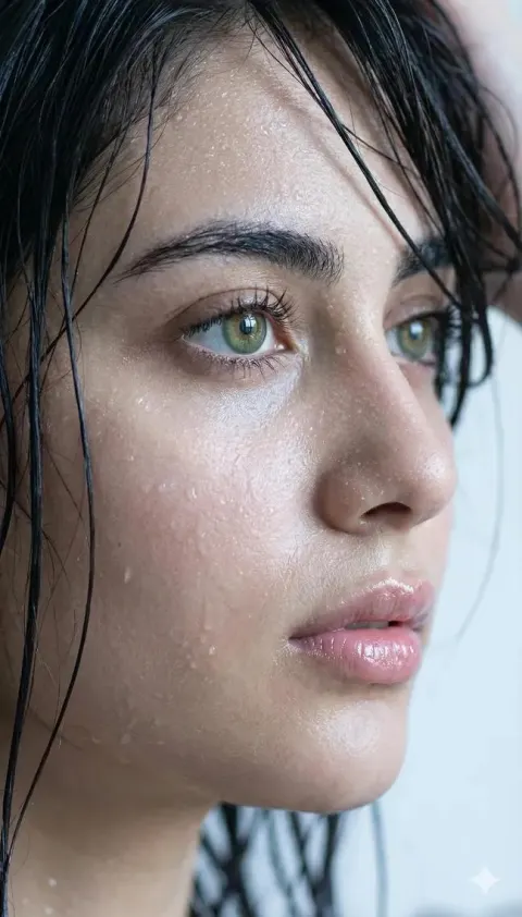Extreme Wet Hyper-Realistic Portrait