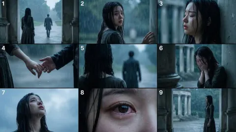 Melancholic Rainy Cinematic Storyboard