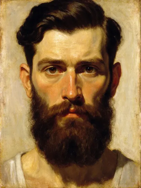 Bearded Man - Modigliani Style