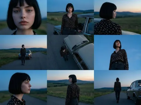 Cinematic Dusk Portrait Grid