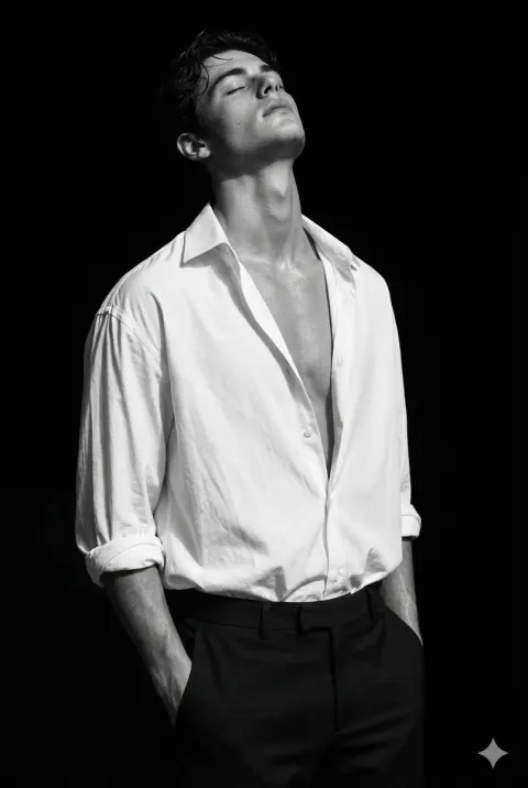 Cinematic Noir Fashion Portrait