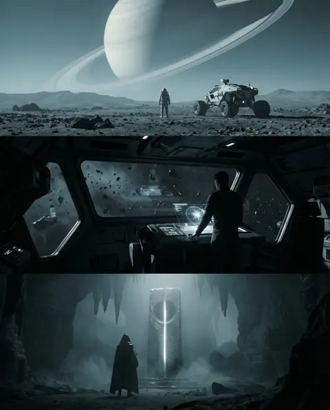 Sci-Fi Triptych Creation