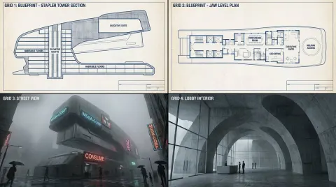 Desktop Object Dystopian Megastructure