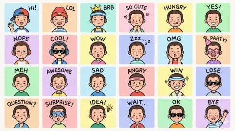 Hand-drawn Custom Q-version Emoji Portraits