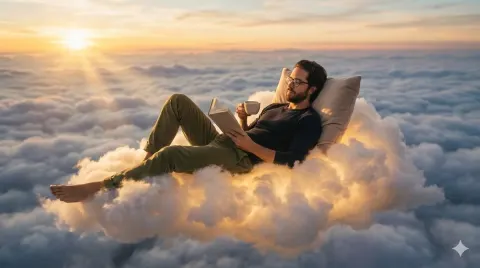 Relaxing on a Fluffy Cloud