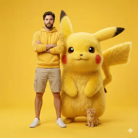 Stylish Pikachu Portrait