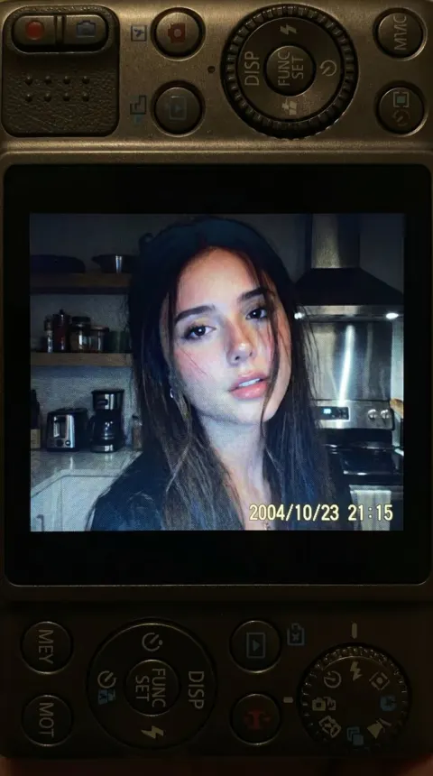 Retro Camera Flash Portrait