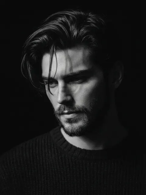 Solitary Pensive Portrait