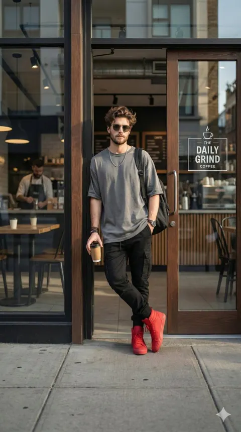 Urban Streetwear Cafe Portrait