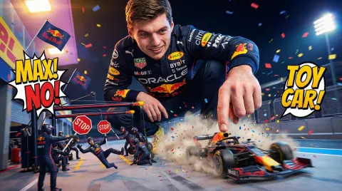 Giant Max Pranks Tiny F1 Car