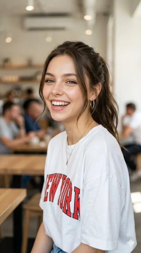 Beautiful Woman Joyful Smile