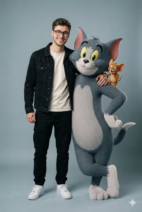 Tom and Jerry Hyper-Realistic Portrait