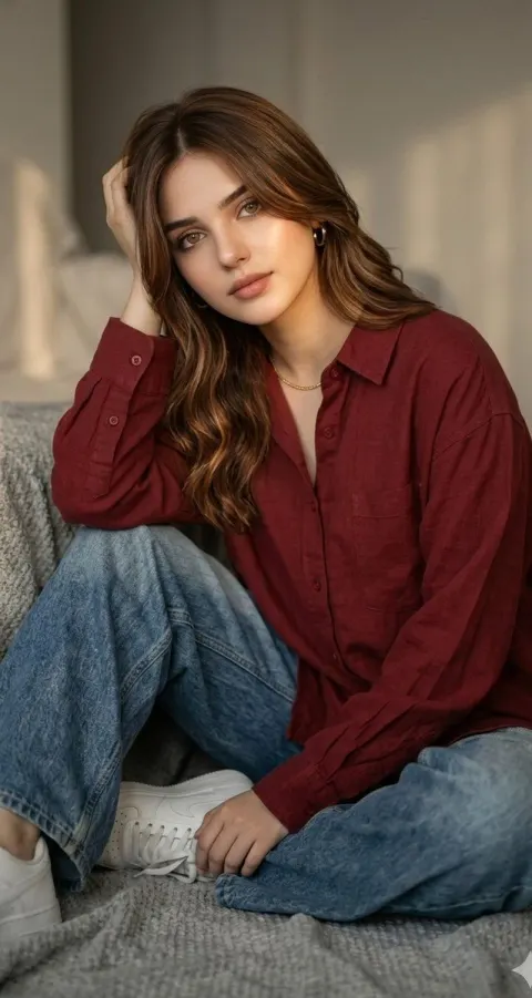 Cinematic Dark Red Portrait