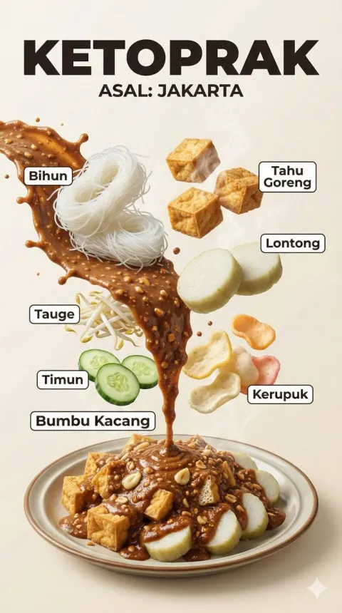 Indonesian Food Floating Poster