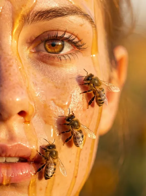 Honey Girl with Bees