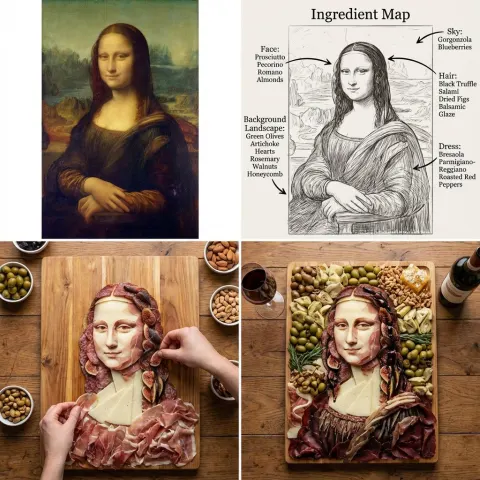 Masterpiece Paintings Recreated As Food
