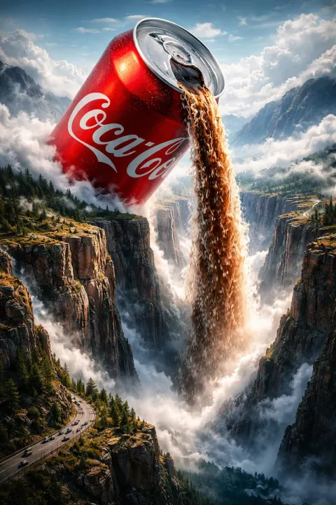 Coca-Cola Waterfall Epic Landscape