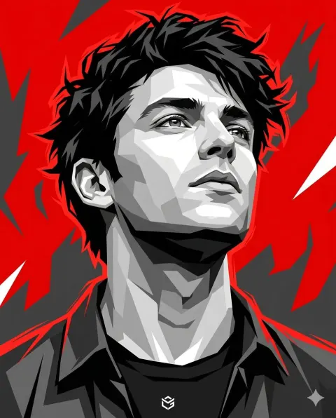 Cyberpunk Vector Portrait Art