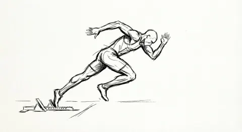 Minimalist Ink Gesture Sketch Art