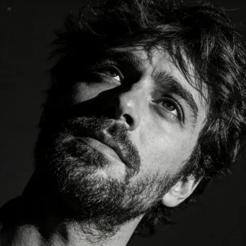 Mysterious Man in Dramatic Light