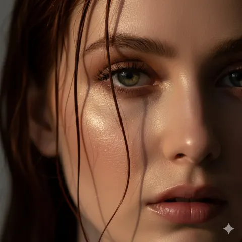 Extreme Close-Up Moist Portrait