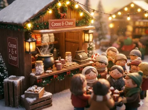 Cozy Golden Hour Miniature Diorama