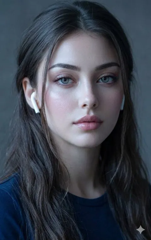 Cinematic Blue-Gray Portrait
