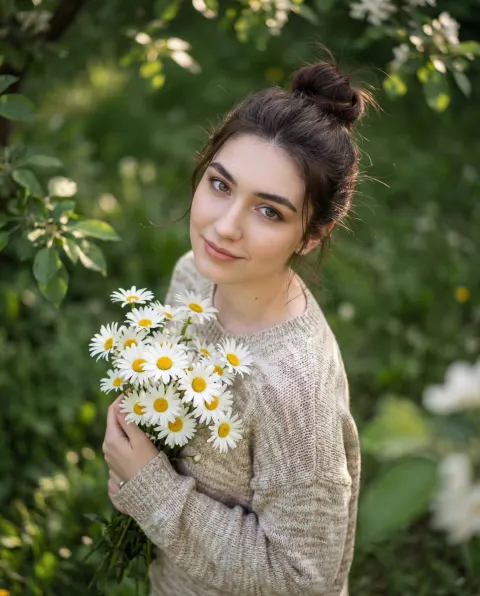 Garden Girl Editorial Portrait