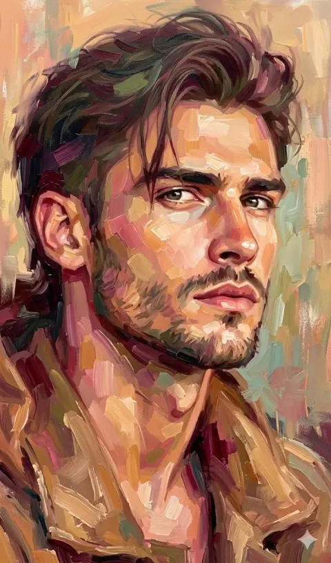Expressive Semi-Abstract Oil Portrait