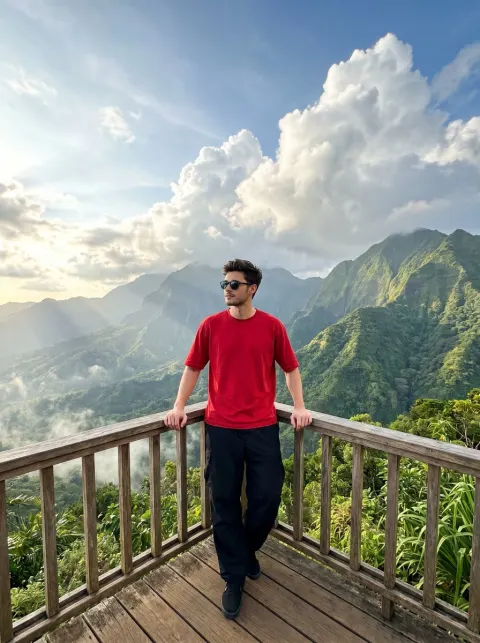 Stylish Traveler Mountain Viewpoint