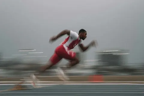 Dynamic Blurred Sportswear Silhouette