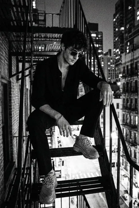 90s Noir Street Fashion Portrait