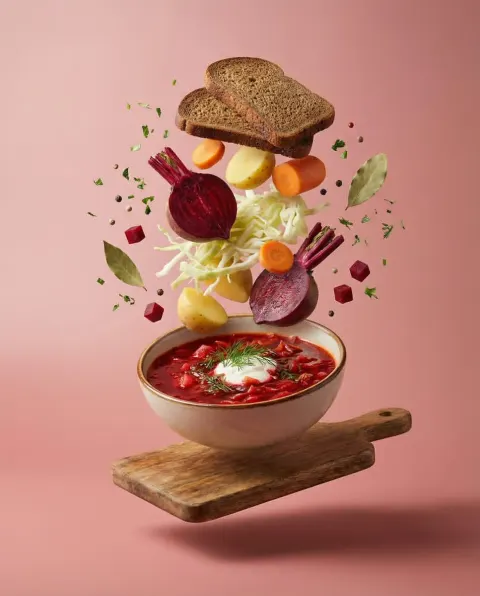 Levitating Deconstructed Food Photography