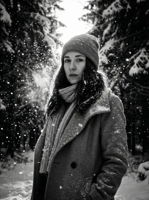 Glowing Snow Winter Portrait