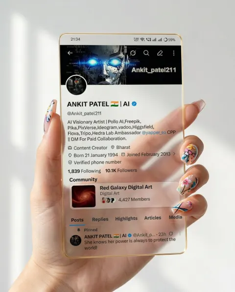 Glass Effect Social Media Profile