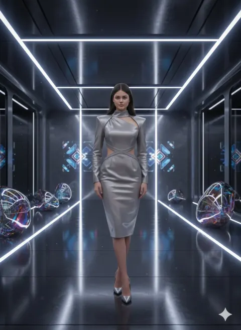 Futuristic Chic Fashion Portrait