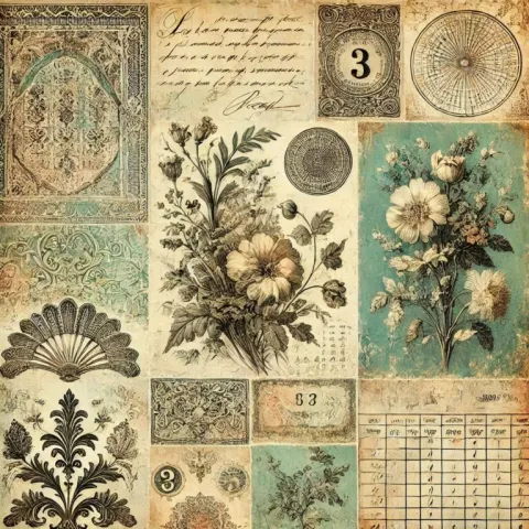 Vintage Collage with Antique Aesthetic
