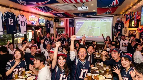 Japanese Fans Cheer on Patriots