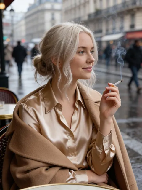 Moody Parisian Cafe Moment