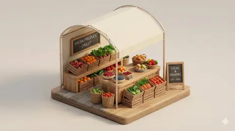 Minimalist Urban Retail Diorama