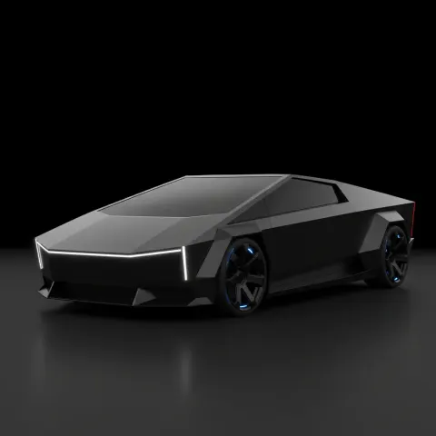 Futuristic Cybertruck Coupe