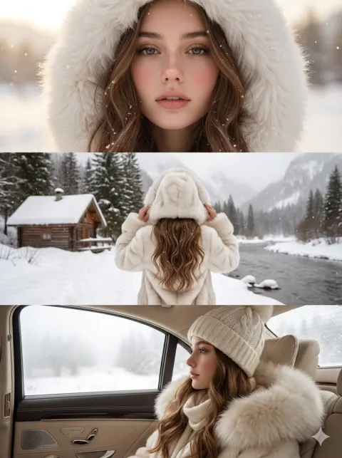 Cozy Luxury Winter Collage Dream
